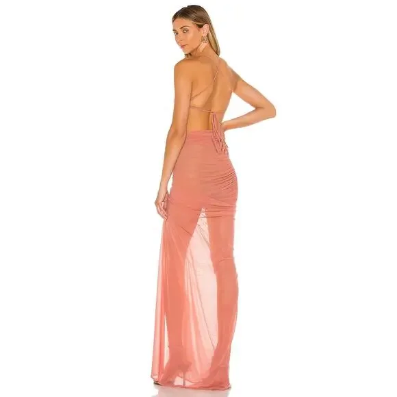 NWT‎ Michael Costello x REVOLVE Follie Gown in Mauve Women’s Size Small - Picture 3 of 7
